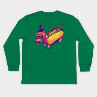 Da Chicago Dog Kids Long Sleeve T-Shirt